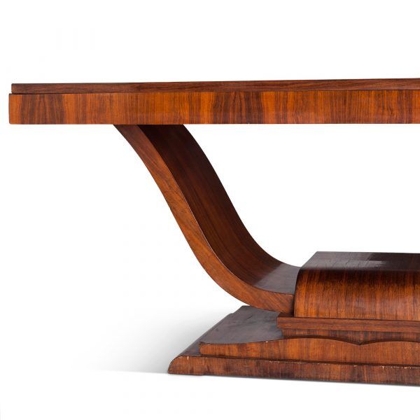 Table de salon art deco en Macassar, circa 1930