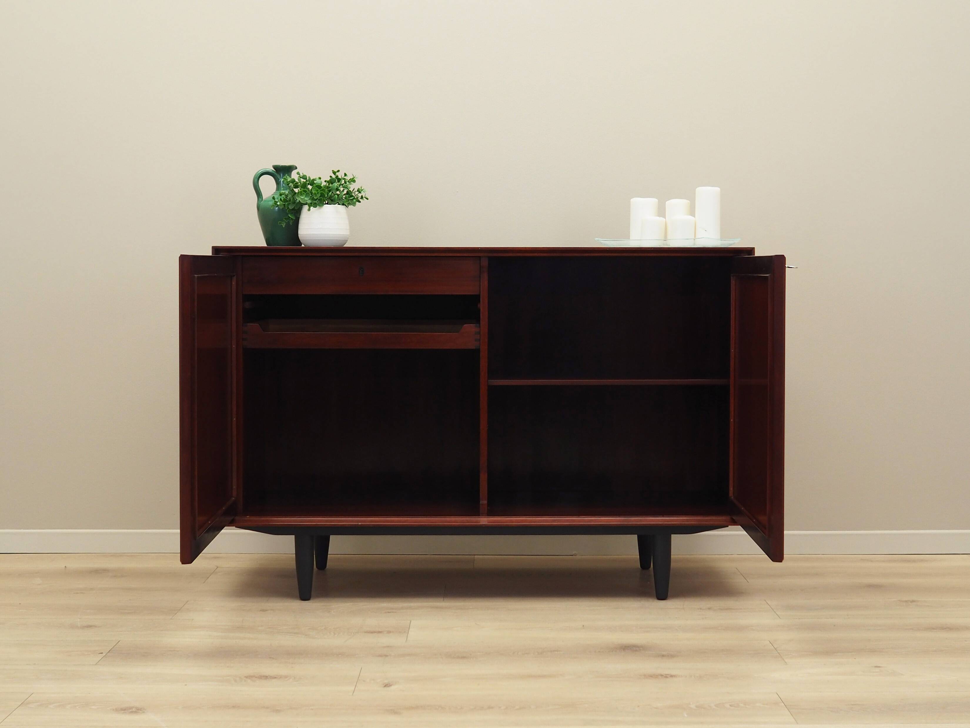 Mahogany cabinet, Danish design, 1970s, manufacturer: PMJ Viby J