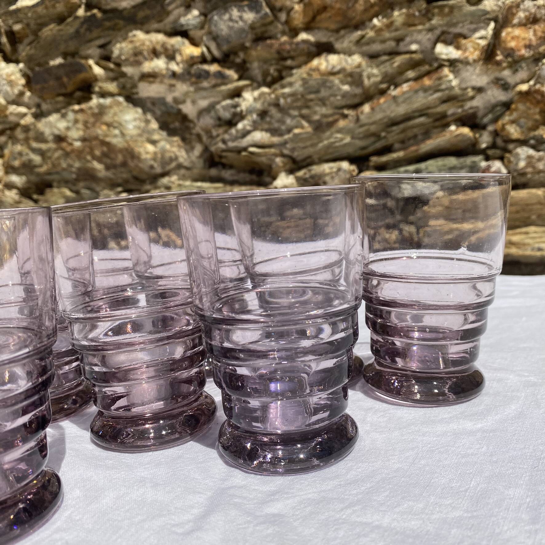 Art Deco water glasses