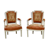 Pair of Louis XVI style armchairs