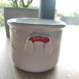 Ceramic planter decorated with cherries