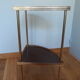 Shelf corner console notch in formica