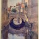 Tableau aquarelle de paul monnier "plombières les dijon" et cadre