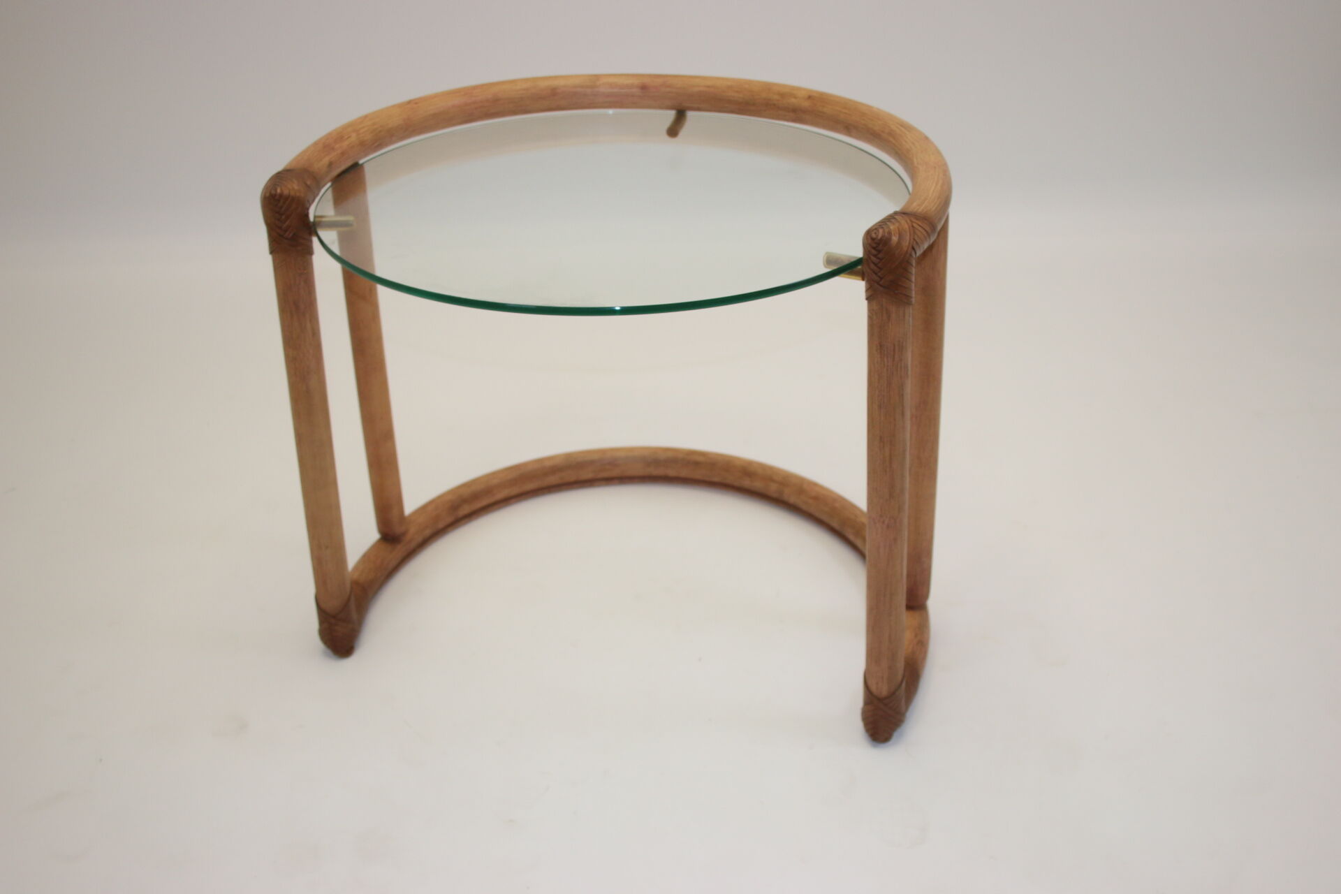 Round bamboo coffee table or side table