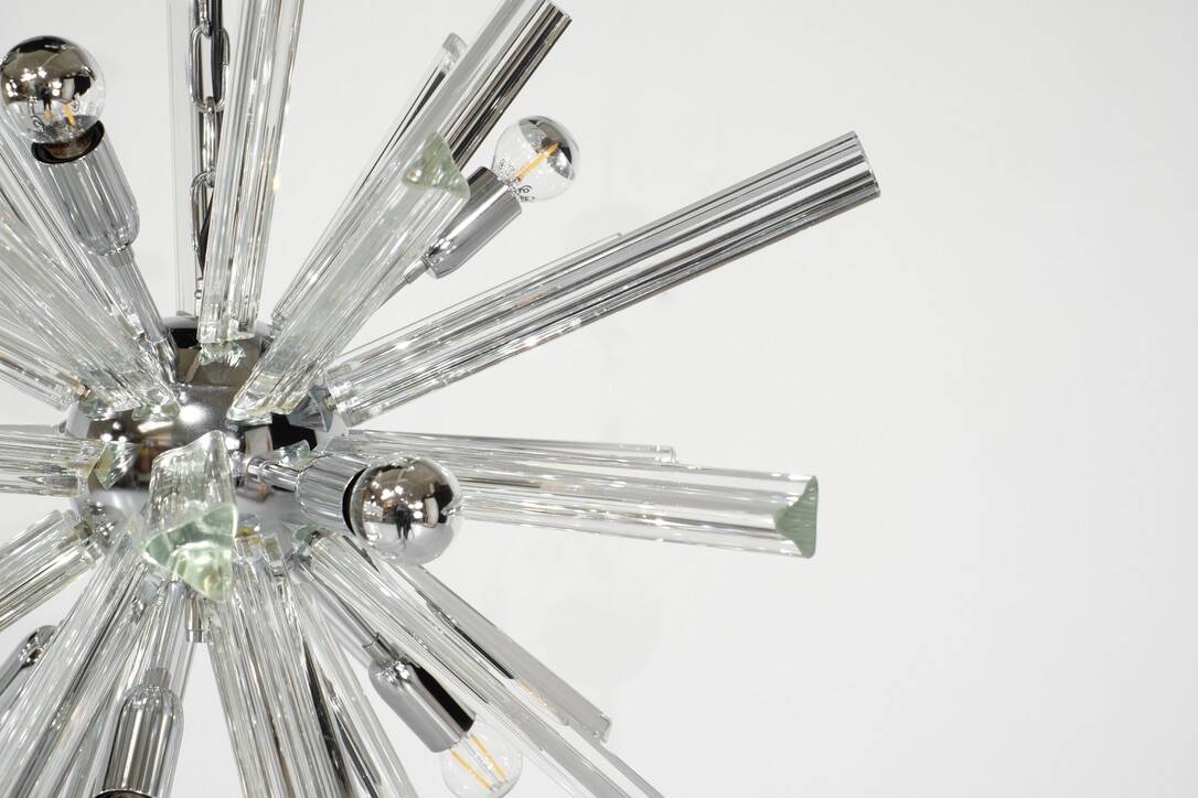 Suspension Sputnik en verre de Murano, Italie.
