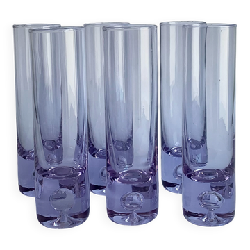 Ensemble de 6 verres Alexandrit conçus par Sergio Asti pour Arnolfo di Cambio,