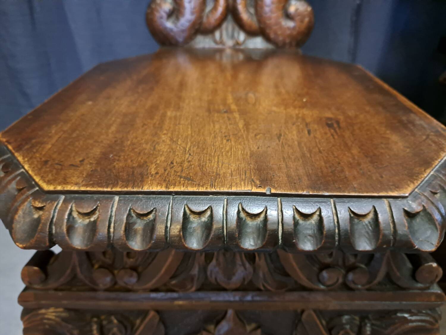 Pair of 19th century walnut stepladder chairs