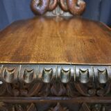 Pair of 19th century walnut stepladder chairs