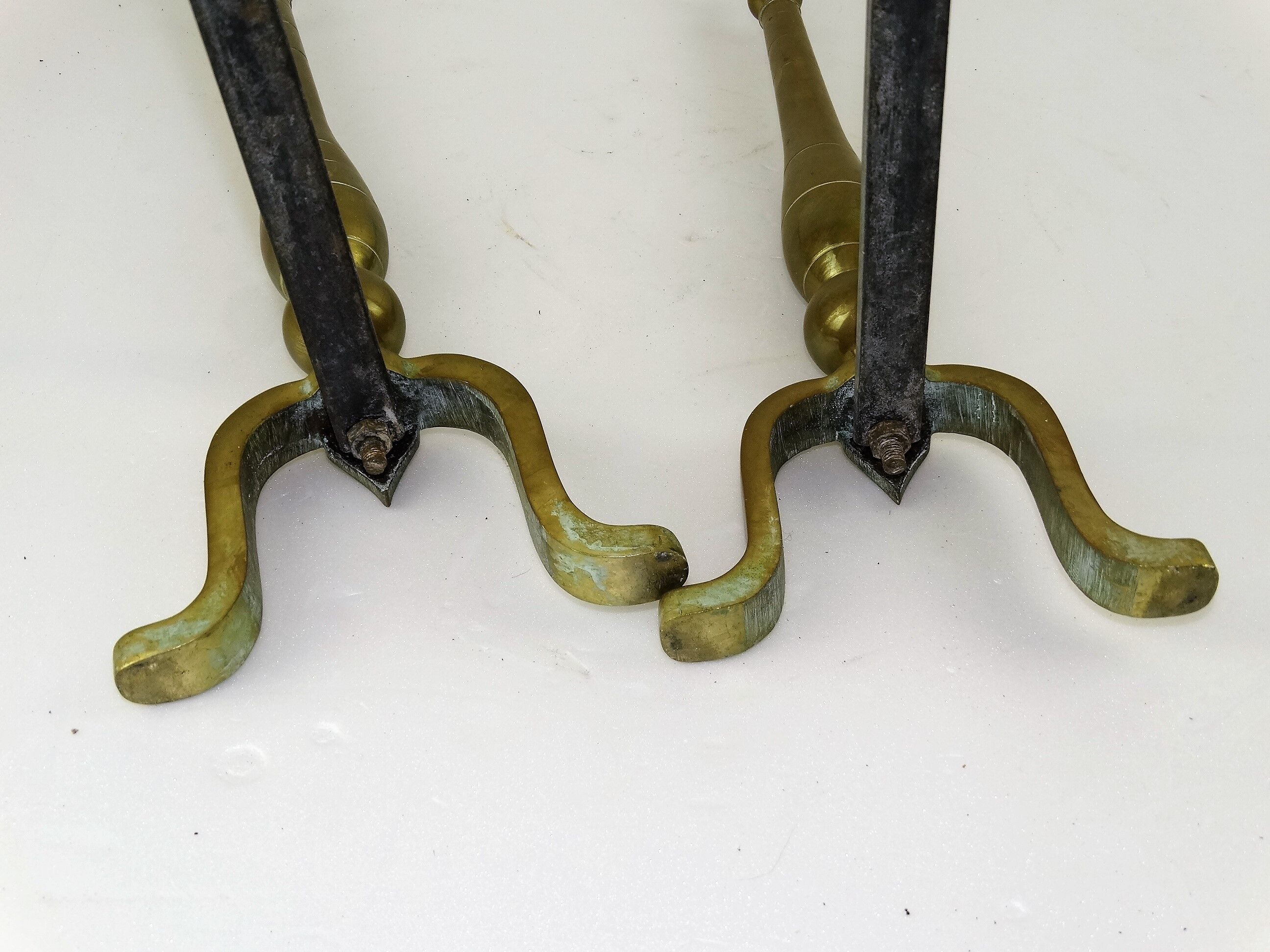 Century brass chenet 19th