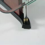 Table basse laiton et verre, 1970s