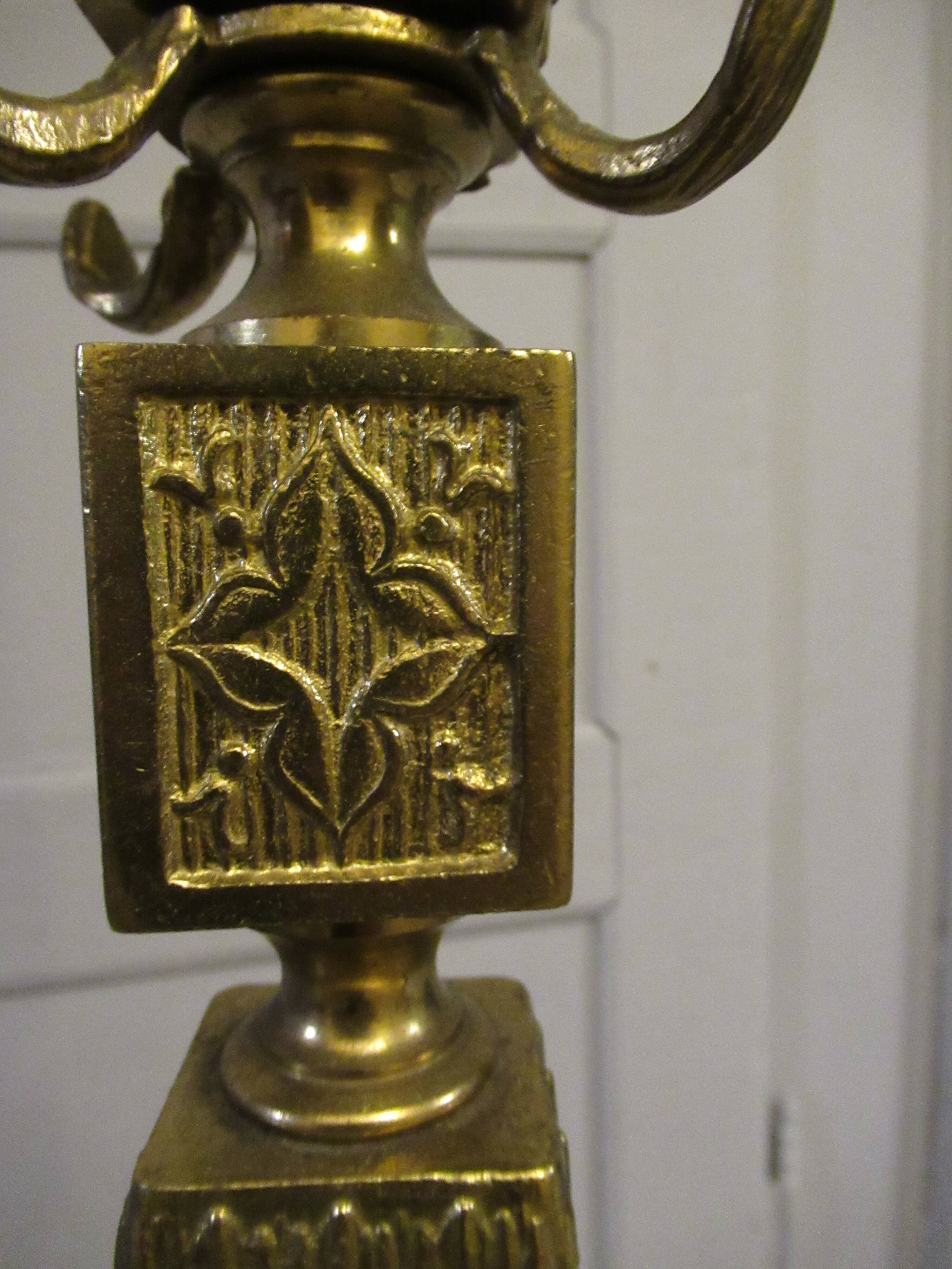 Standing coat rack in italian marble and vintage bronze from the 1960s