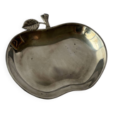 Vide poche pomme en métal argenté