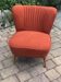 Set of 2 purple cocktail chairs in solid beech, Mid-Century style from the 1960s.
