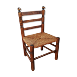 Wooden chair and straw