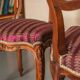 Pair of Rococo style chairs — Feminine & elegant, reupholstered in the antique style.