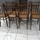 Rare suite of 8 chairs bistrot salon Fischel 1890