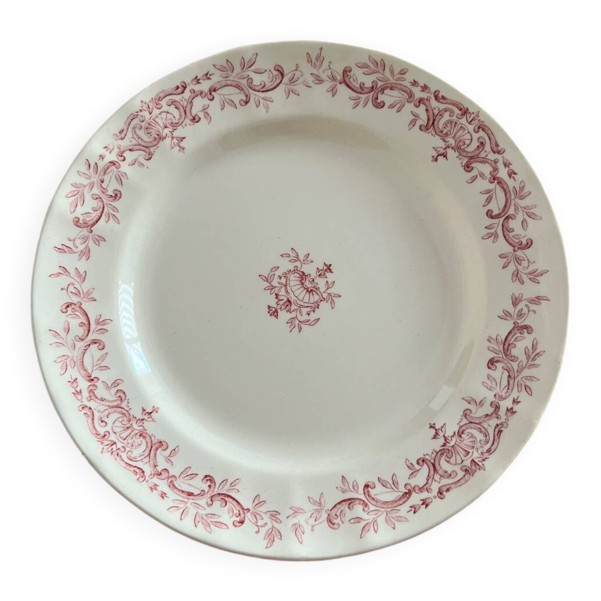 Plat piedouche à gâteau tarte terre de fer Longchamps