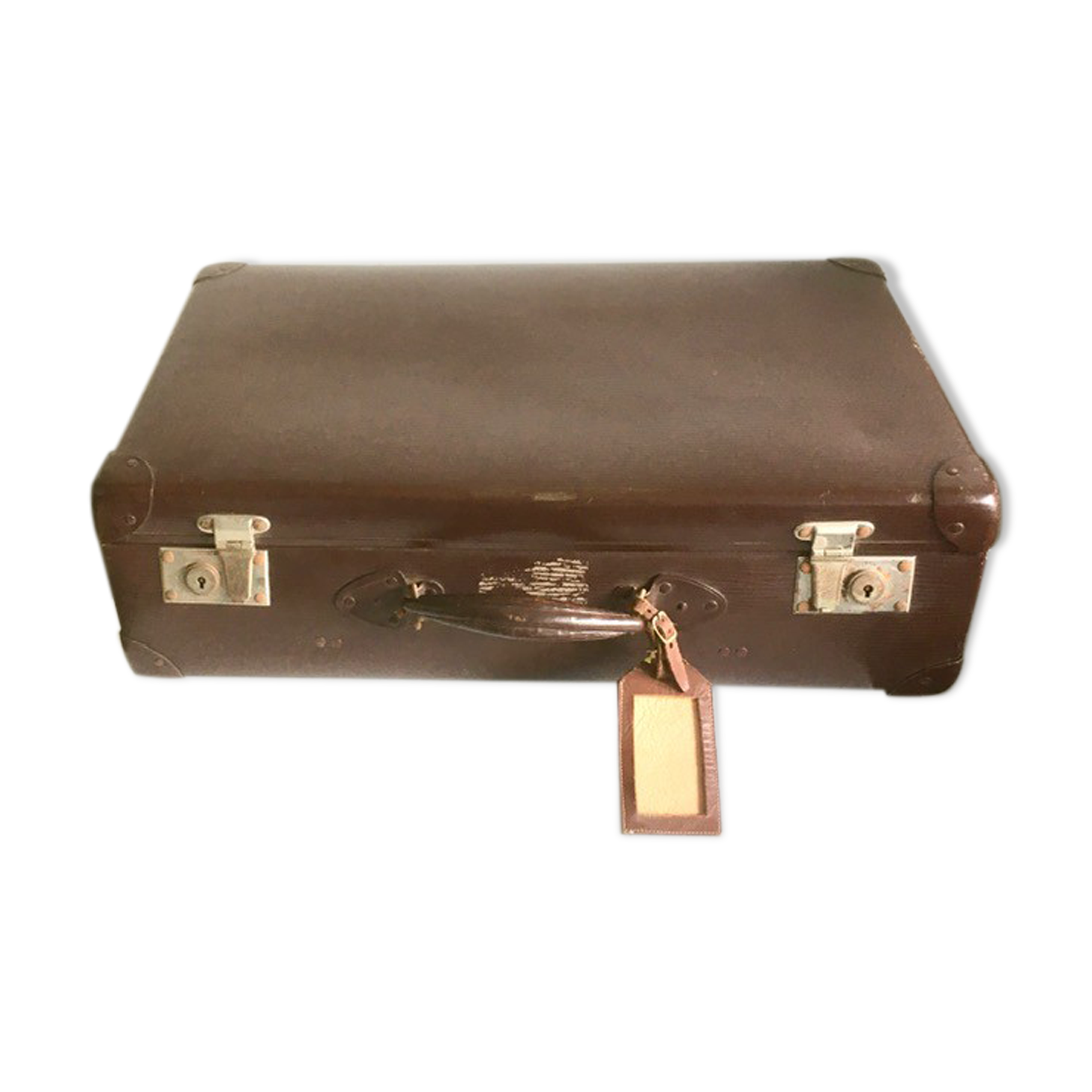 Old brown suitcase