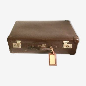 Old brown suitcase