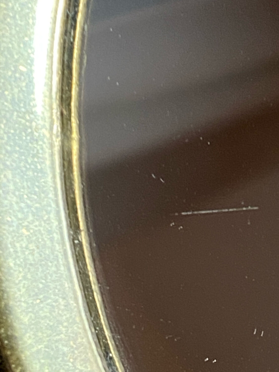 Small antique bronze mirror