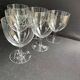 6 large glasses in light blown crystal