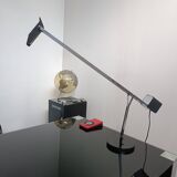 Important Fase Cisne chrome lamp, edition by Fase, 1980s.