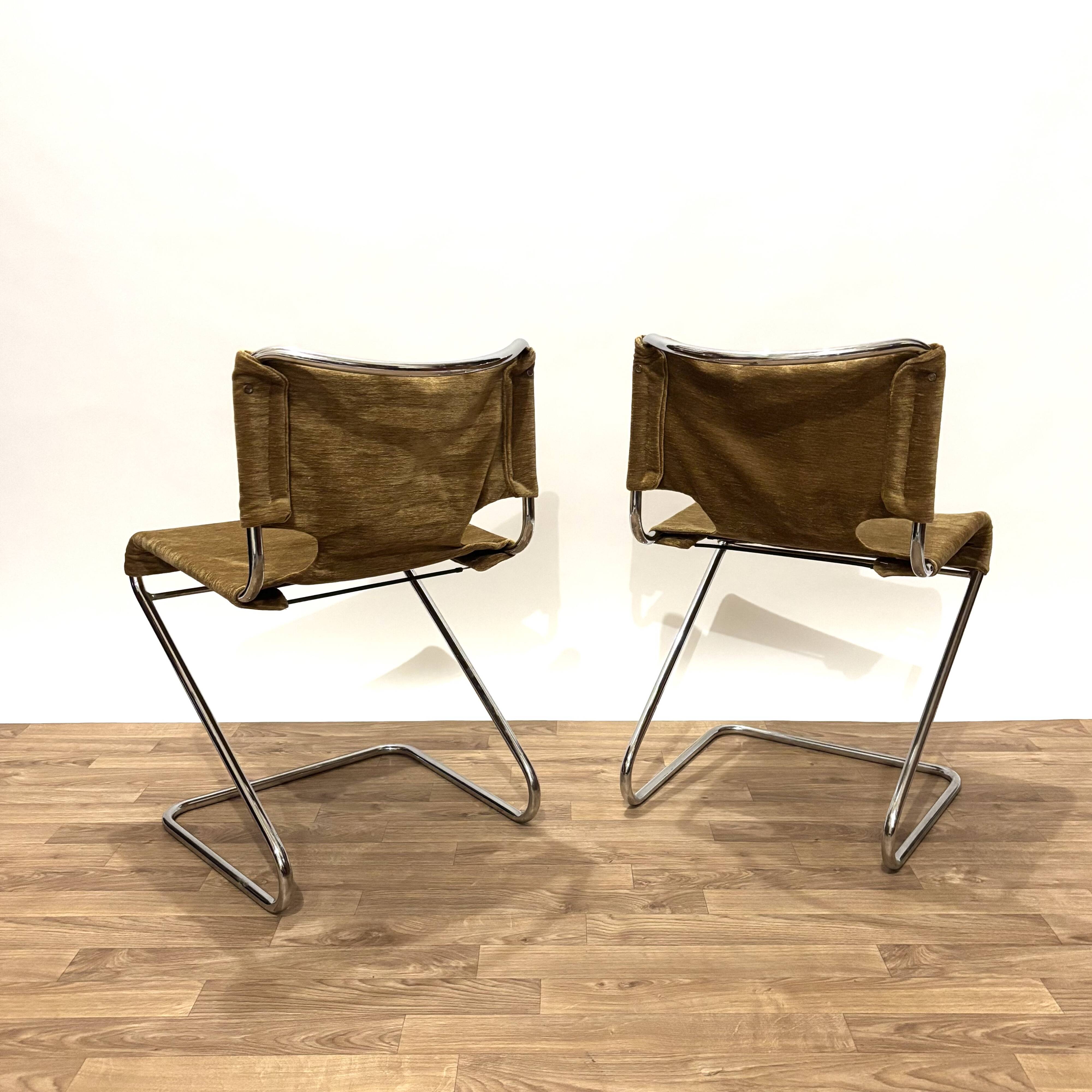 Pair of Biscia de Mourgue chairs from the 70s