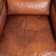 Sheepskin Art Deco design armchair with a comfortable seat and warm colours