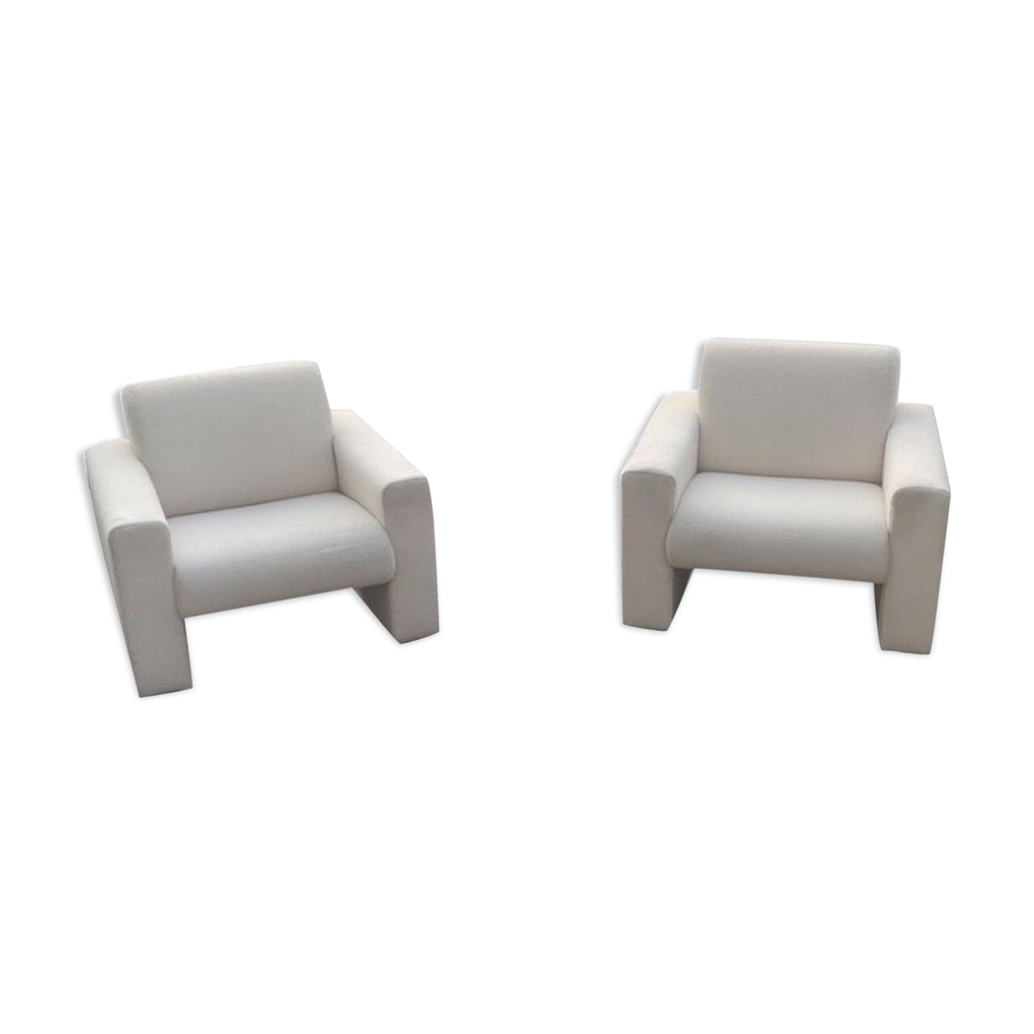 Artifort Series 691 chairs in white wool