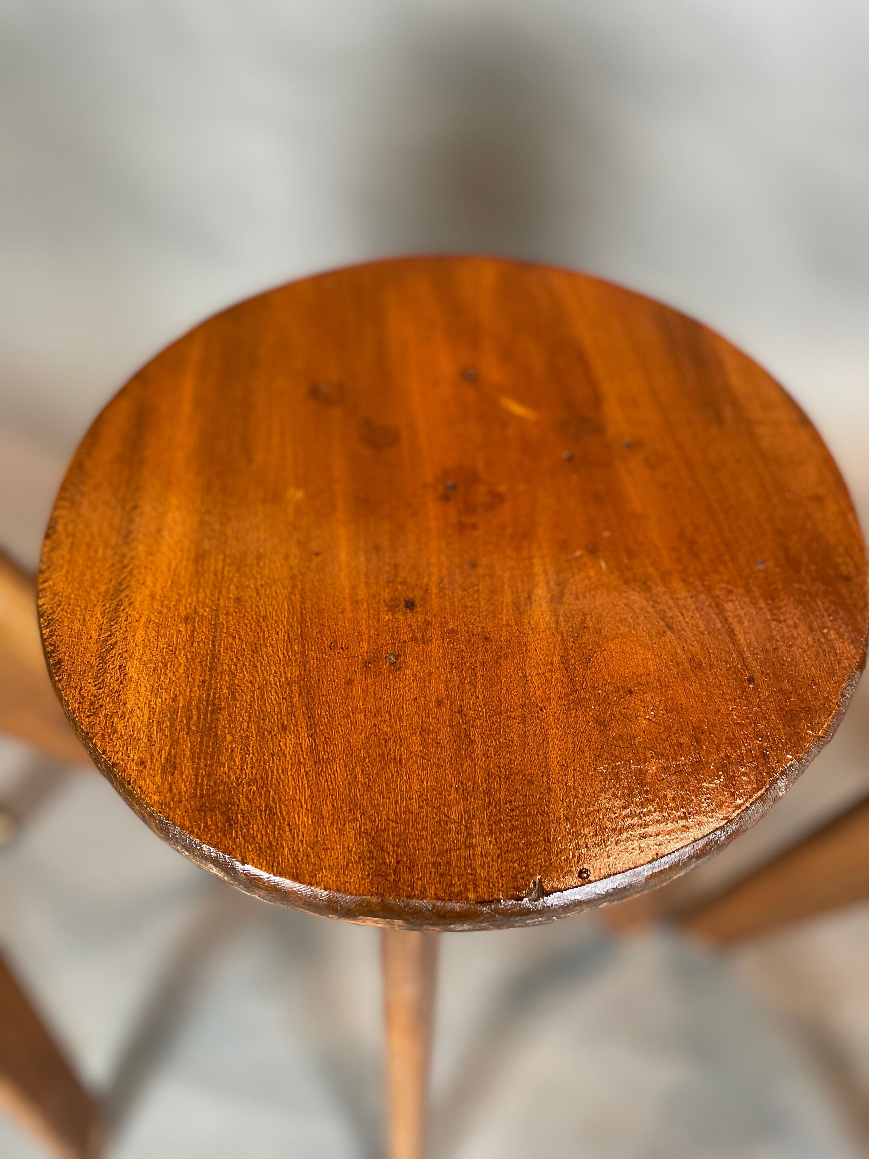 Set of 3 brutalist bar stools