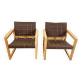 Pair of Diana armchairs designed by Karin Mobring for Ikea, 1980s