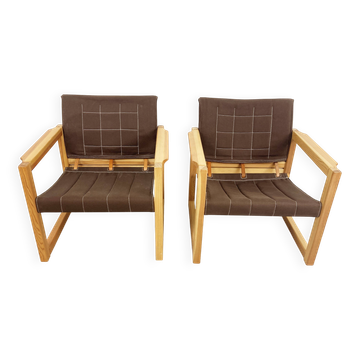 Pair of Diana armchairs designed by Karin Mobring for Ikea, 1980s