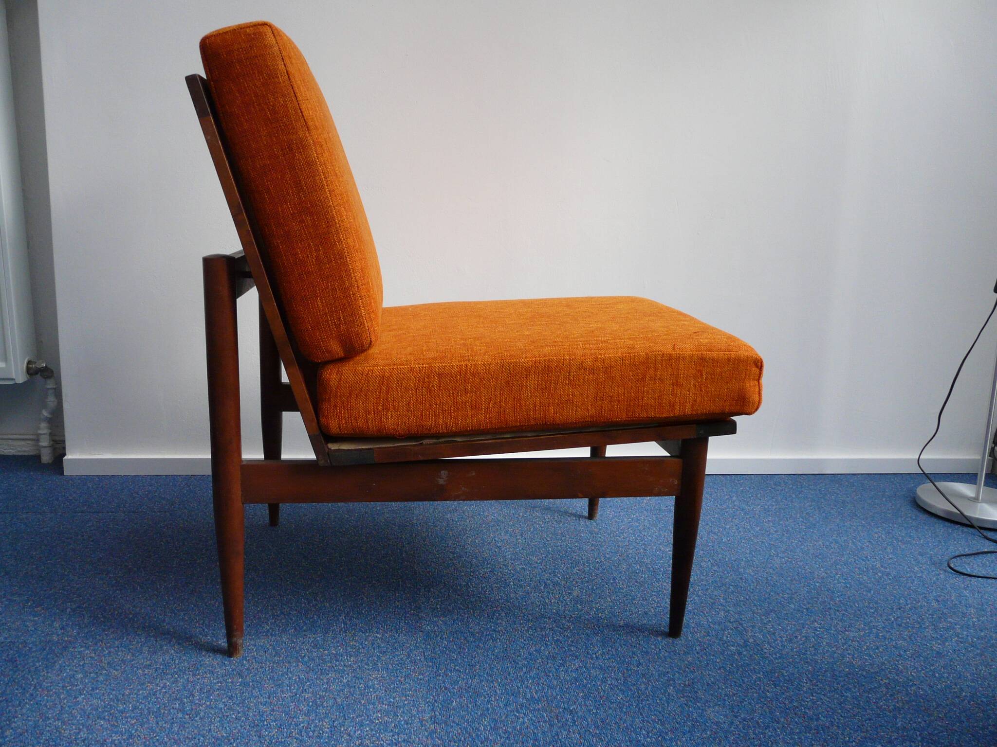 vintage orange armchairs