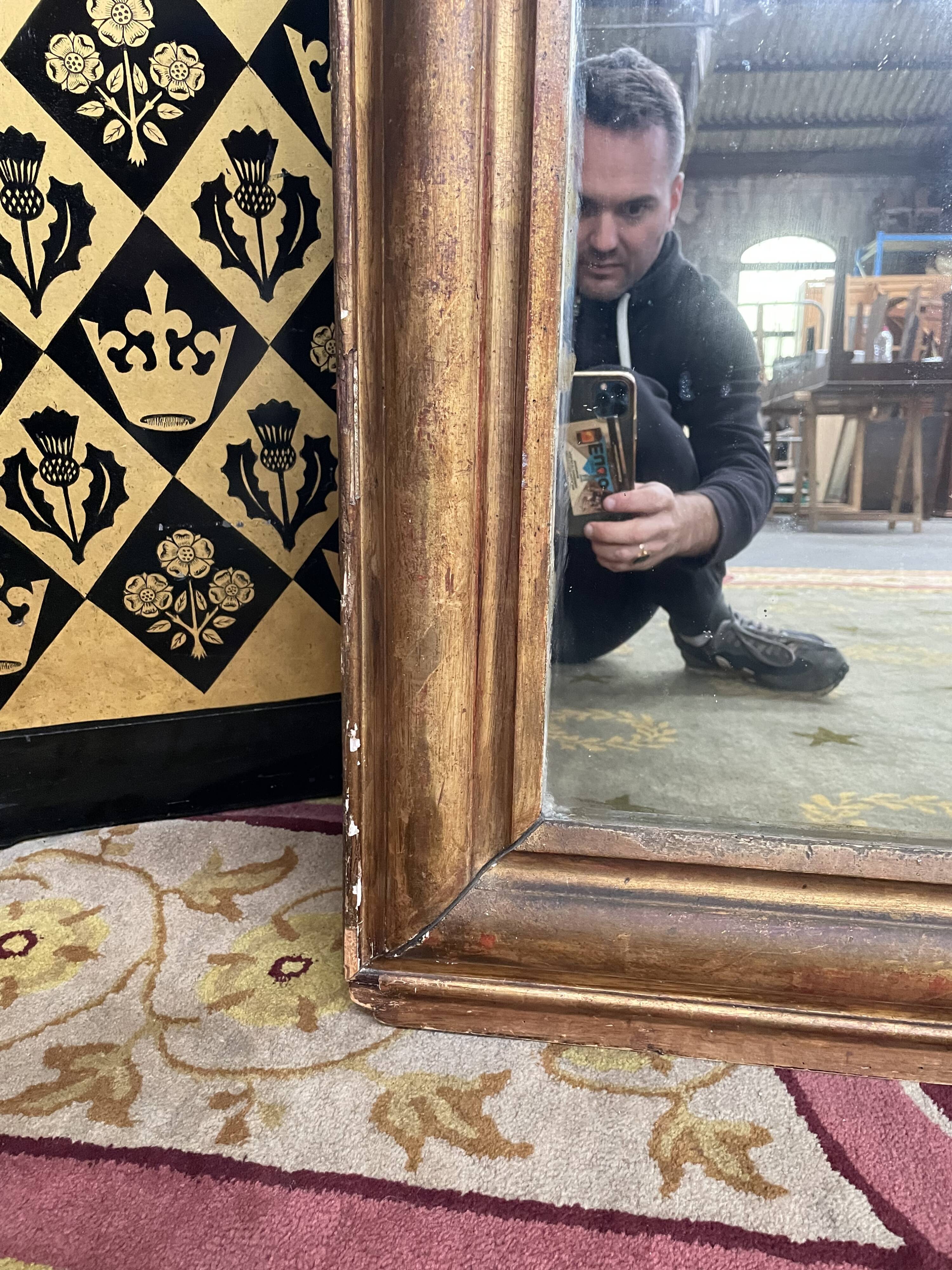 Louis Philippe period mirror with 19th leaf