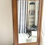 Armoire avec porte miroir en merisier Ebeniste