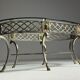 Empire style coffee table metal with glass top