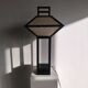 Japanese lamp in black lacquered wood and rice paper H:75cm
