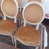 Set of 6 Louis XVI style mediallon chairs