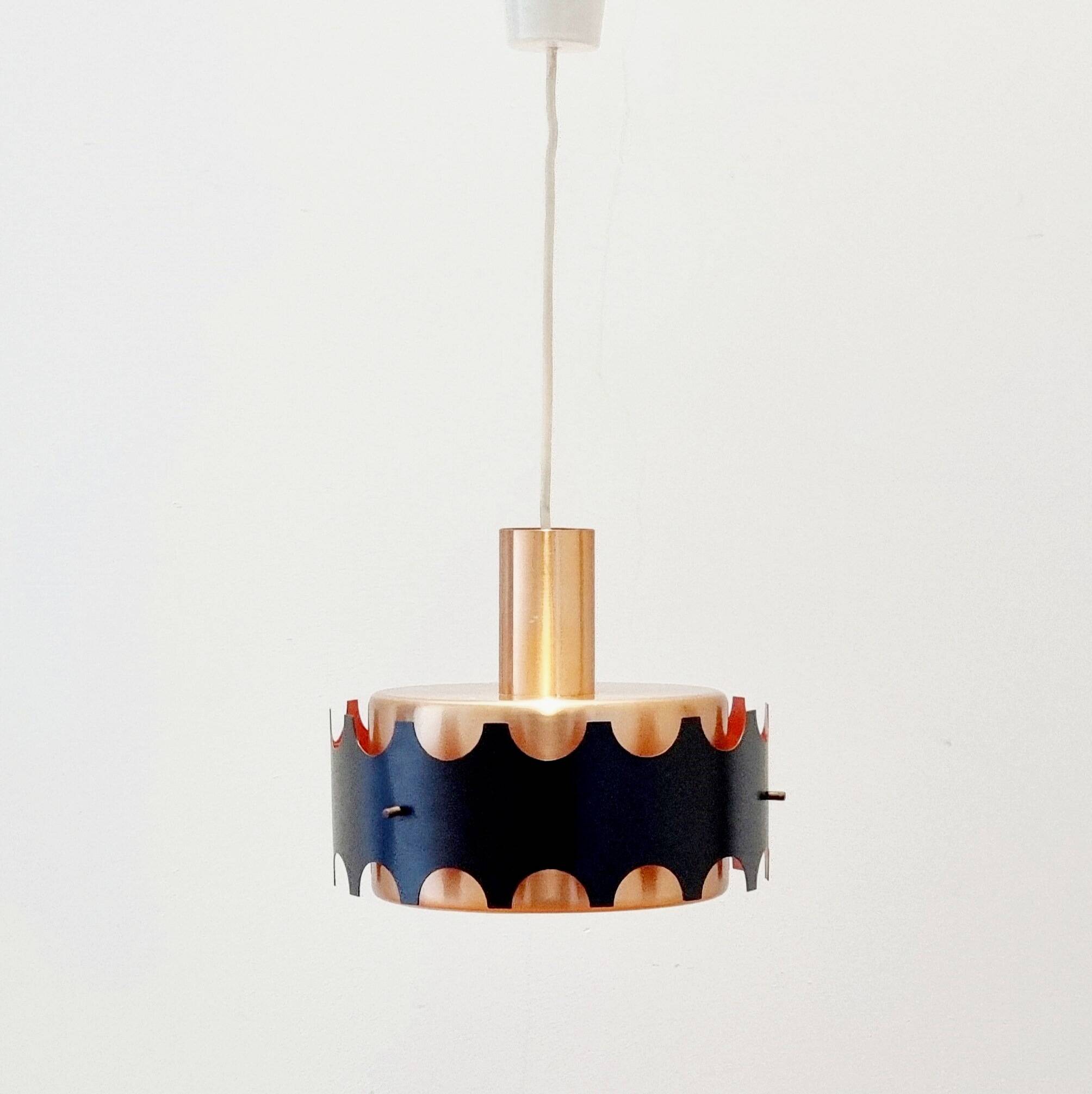 Mid Century Ceiling Light from VEB Metalldrücker Halle, Germany, 1960s