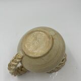 Beige vase in the shape of a jug art deco earthenware Thulin