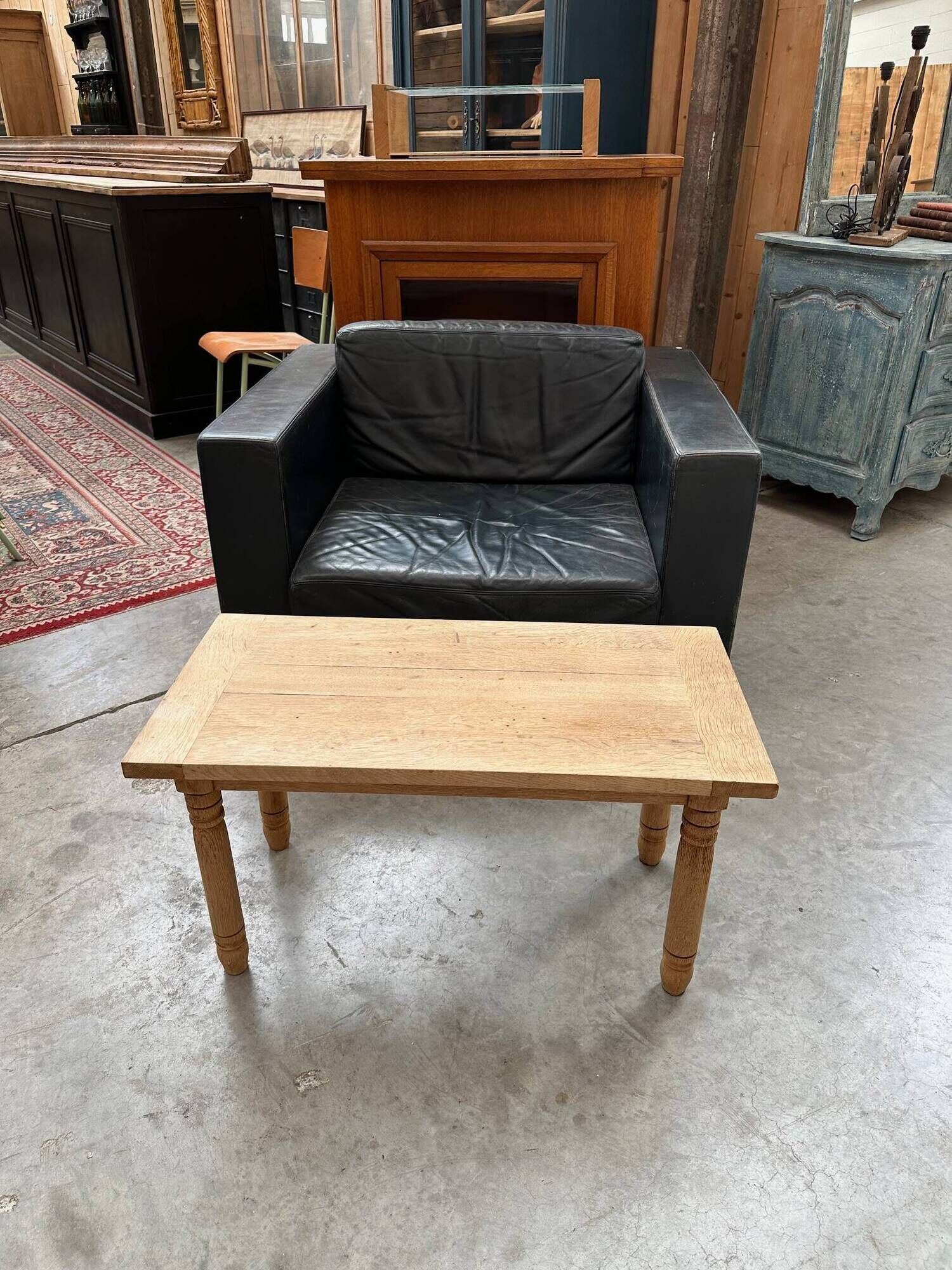 Solid oak side table