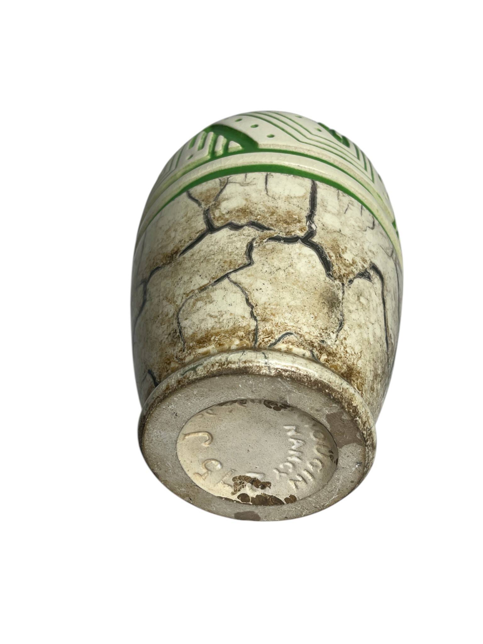 Art déco, vase ovoïde faïence signé Géo Condé et Mougin vers 1930