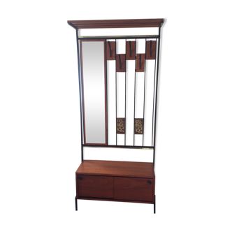 Scandinavian wardrobe Alfred Hendrickx of the 50s-60s in teak and brass