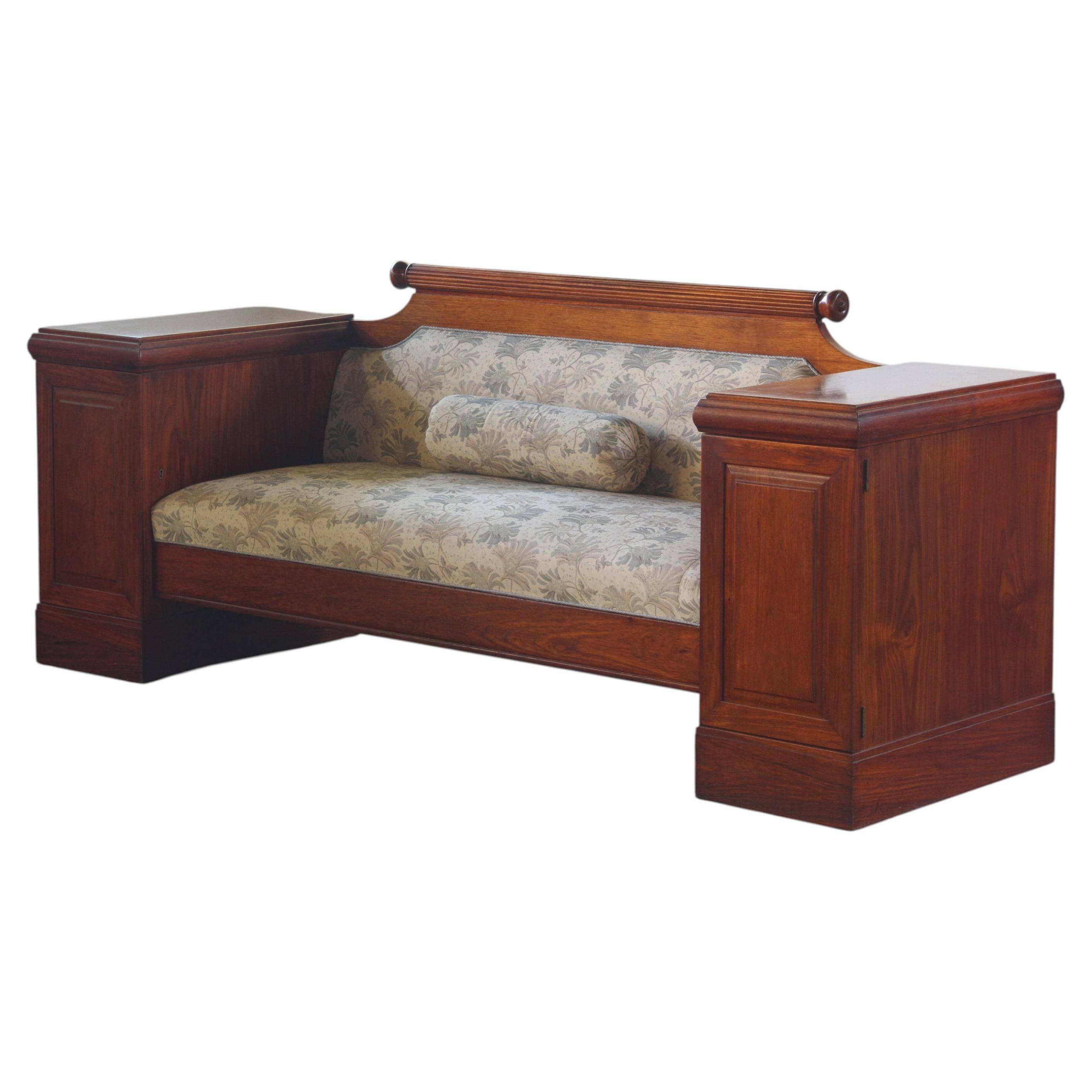 Vintage Oak Sofa / Couch, Antique Empire Danish Craftmanship 1880-1910s