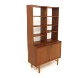 Commode-bibliothèque scandinave en teck, Suède, 1960