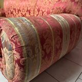 Divano due posti in tessuto broccato anni ’50 vintage