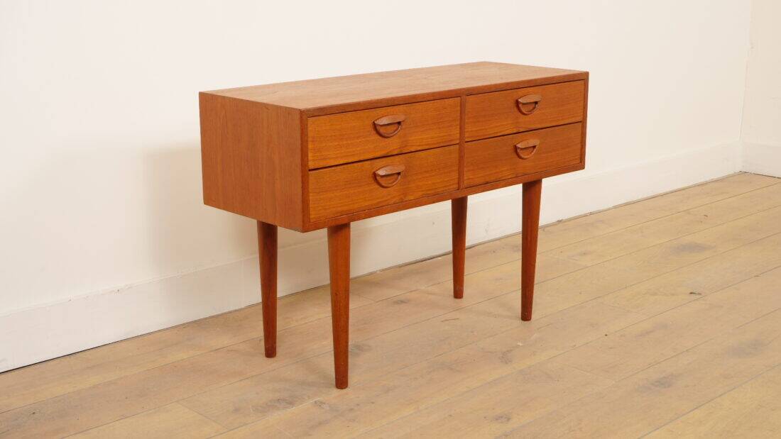 Commode vintage | Kai Kristiansen | Design danois | Teck | Moderne du milieu du siècle