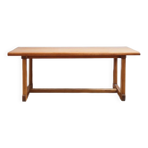 Table basse en pin massif patiné, rustique