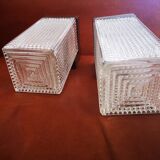 Paire d'appliques en verre, à tirette, années 70