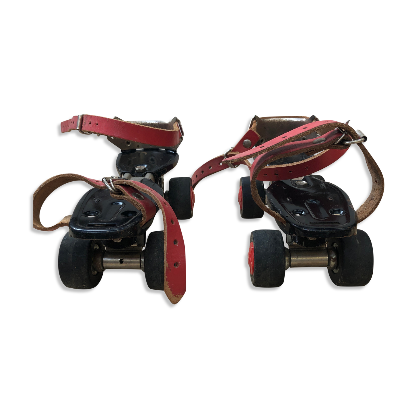 Old pair of roller skates germina metal black